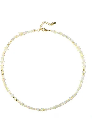 Cavill Silberkette Anspruchsvolle äthiopische Welo-Opal-Halskette, vergoldet, 26ct (1-tlg) - Verkäufer: Juwelo Deutschland GmbH