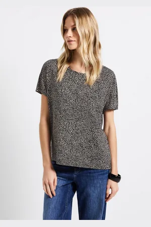 Street one T-Shirt aus softem Materialmix