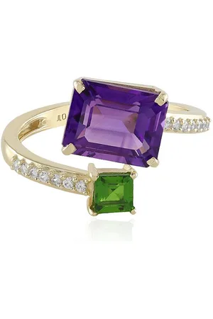 Cavill Goldring Sibirischer Amethyst & Diopsid 9K Gold Ring, 3,07g (1-tlg) - Verkäufer: Juwelo Deutschland GmbH