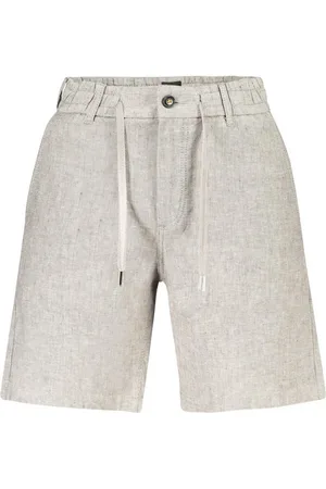 HUGO BOSS 5-Pocket-Hose Tapered Fit graue Bermudahose für Herren mit Kordelzug-Bund - Verkäufer: Redeve