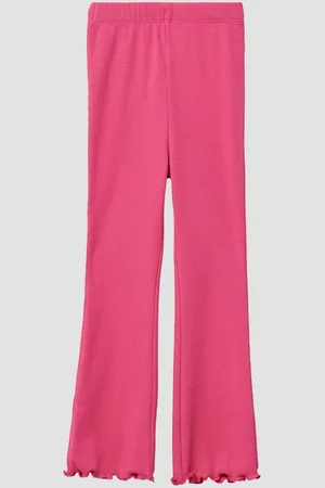 QS by s.Oliver Leggings Gerippte Leggings mit Flared Leg und All-over-Print - Verkäufer: