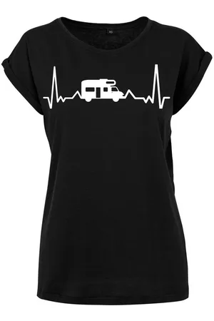Youth Designz Print-Shirt "Heart Beat Camping" Damen T-Shirt Statement Geschenk Frauen Motiv mit stylischen Aufdruck für Frauen - Verkäufer: EmDa Trading GmbH