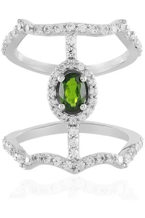 Cavill Silberring Russischer Diopsid & Zirkon Silber Ring, 1,59ct (1-tlg) - Verkäufer: Juwelo Deutschland GmbH