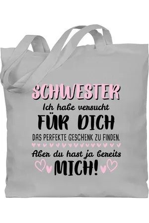 Shirtracer Umhängetasche Schwester versucht perfekte Geschenk zu finden, Schwester - Verkäufer: