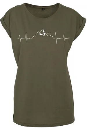 Youth Designz Print-Shirt "Heartbeat Mountain" Damen T-Shirt als Statement Geschenk Frauen Motiv mit stylichen Berg Aufdruck für Frauen - Verkäufer: EmDa Trading GmbH