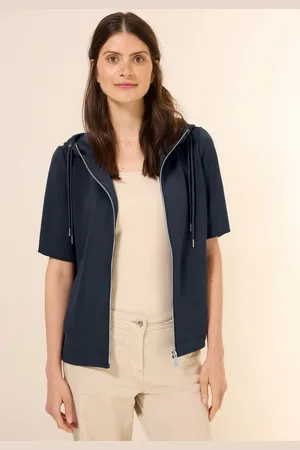 CECIL Sweatjacke mit Kapuze mit Tunnelzugband