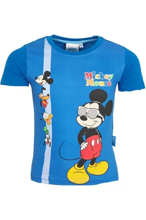 Disney Print-Shirt Mickey Maus Kinder Jungen T-Shirt kurzarm Shirt 100% Baumwolle, Gr. 92 bis 116 - Verkäufer: WS-Trend