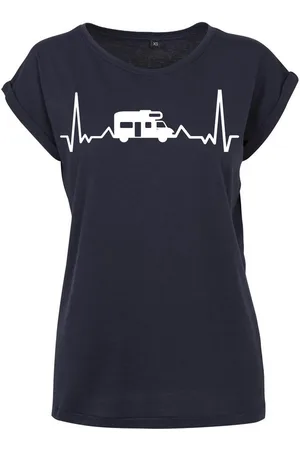 Youth Designz Print-Shirt "Heart Beat Camping" Damen T-Shirt Statement Geschenk Frauen Motiv mit stylischen Aufdruck für Frauen - Verkäufer: EmDa Trading GmbH