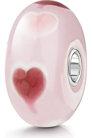 Materia Bead Glasperle XXL Herzen Liebe Rosa Rot 83, Kern aus 925 Sterling Silber - Verkäufer: Schmuck