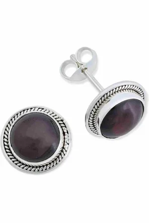 mantraroma Paar Ohrstecker PREMA aus 925 Silber mit Granat (Paar, Paar Ohrringe mit Schmuckbeutel), 925 Sterling Silber Ohrringe für Damen - Verkäufer: