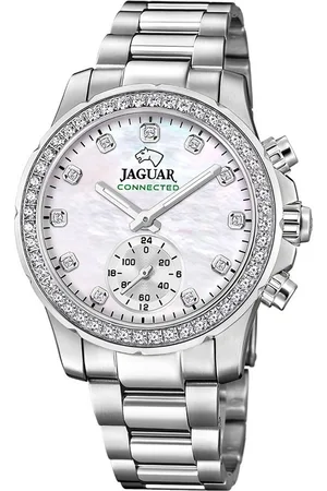 Jaguar Multifunktionsuhr Damenuhr Edelstahl silber , (Multifunktionsuhr), Damen Armbanduhr rund, Edelstahlarmband silber - Verkäufer: Fit4Style Silberschmuck - IMPPAC