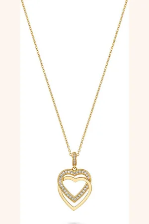 Jette Joop Kette mit Anhänger Swing Heart Damen Halskette vergoldet – 925er Silber 88336071NL, mit Zirkonia-Herzanhänger, 45 cm - Verkäufer: Jäckle Uhrenhandel e.K.