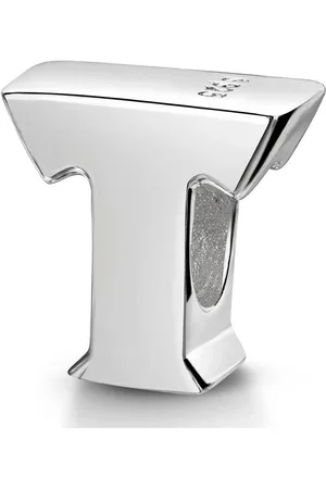 Materia Bead Hochglanz Charm Buchstabe / Alphabet " T " 1393, 925 Sterling Silber - Verkäufer: Schmuck
