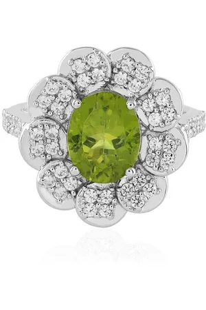 Cavill Silberring Raffinierter 2,41ct Peridot Platinbeschichteter Silberring, China (1-tlg) - Verkäufer: Juwelo Deutschland GmbH