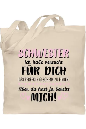 Shirtracer Umhängetasche Schwester versucht perfekte Geschenk zu finden, Schwester - Verkäufer: