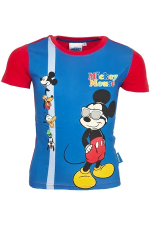 Disney Print-Shirt Mickey Maus Kinder Jungen T-Shirt kurzarm Shirt 100% Baumwolle, Gr. 92 bis 116 - Verkäufer: WS-Trend