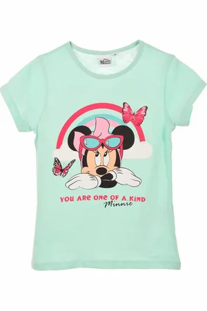 Disney Print-Shirt Minnie Maus Mädchen Kinder kurzarm T-Shirt 100% Baumwolle, Gr. 98-128 - Verkäufer: WS-Trend