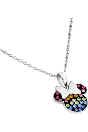 Disney Silberkette Kinder Kette Minnie Mouse © mehrfarbige Kristallsteine - Verkäufer: coolkids-store