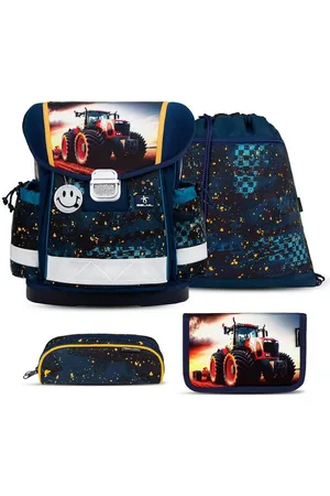 Belmil Rucksack Rucksack ergonomisches Schulranzen-Set 4-Teile "Tractron" m. Brustgurt - Verkäufer: miniHeld ®