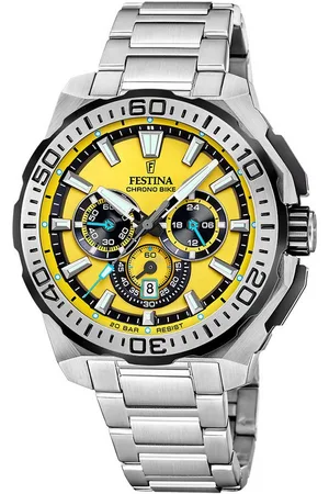 Festina Chronograph Chrono Bike 2025 F20724/4, Quarzuhr, Armbanduhr, Herrenuhr, Edelstahlarmband, analog, Tag