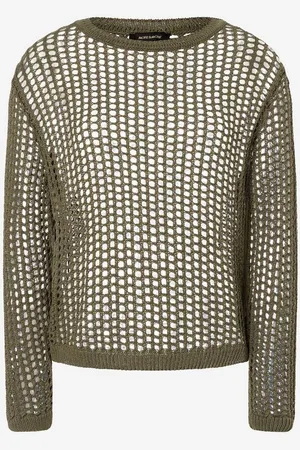 More & More Strickpullover Ajour Pullover tundra olive Sommer-Kollektion - Verkäufer: Mode Wittmann