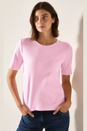 CECIL T-Shirt mit feiner Ripp Struktur