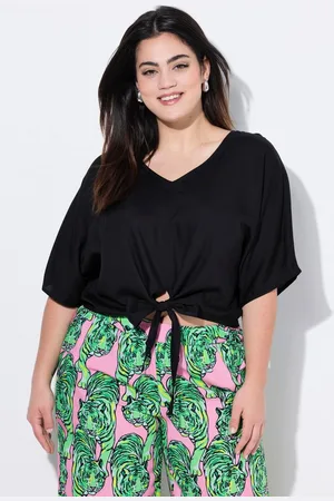 Angel of Style Druckbluse Blusenshirt Zierknoten am Saum - Verkäufer: Popken Fashion Group