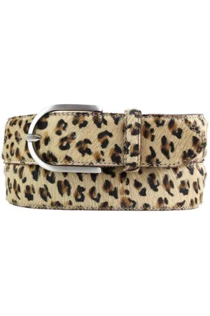 BELTINGER Ledergürtel Damen-Gürtel mit echtem Fell 4 cm - Fell-Gürtel für Damen 40mm - Kuh-L (1-St) - Verkäufer: Brazil Lederwaren