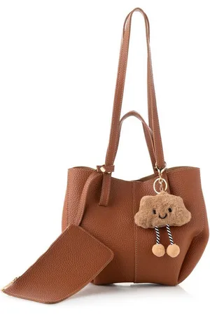 Lucky Bees Schultertasche 1274 - Tan 100% Polyvinyl-Leder, Polyvinyl-Leder - Verkäufer: HanaH