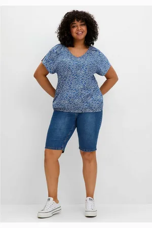 Sheego Jeansbermudas Große Größen im Curvy-Schnitt SUSANNE