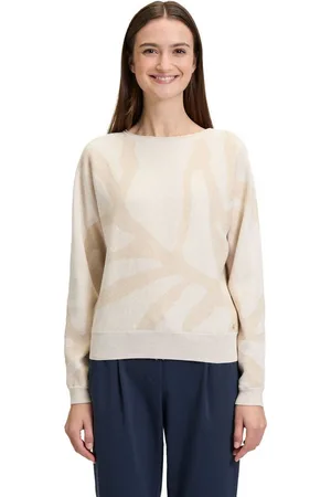 Betty & Co Strickpullover Betty & Co Strickpullover mit Lurexfaden (1-tlg) Jacquard