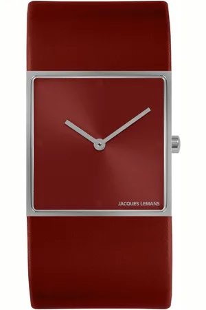 Jacques Lemans Quarzuhr Design Collection 1-2057E, Armbanduhr, Damenuhr, Herrenuhr, gehärtetes Crystexglas, Lederarmband