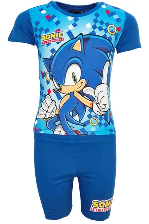Sonic The Hedgehog Print-Shirt Kinder Jungen Sommerset Shirt Shorts 100% Baumwolle, Gr. 98 bis 140 - Verkäufer: WS-Trend