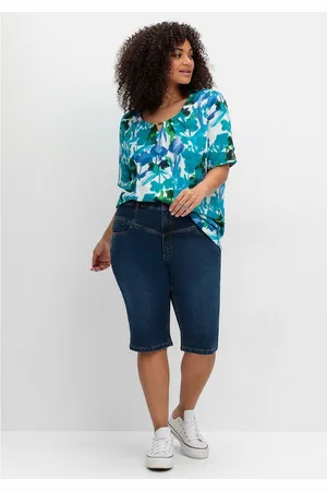 Sheego Jeansbermudas Große Größen im Curvy-Schnitt ANNE