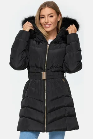 Threadbare Steppjacke THB Roo Belted Puffer Jacket (1-St) mit Kunstfell-Kapuze - Verkäufer: onQuality