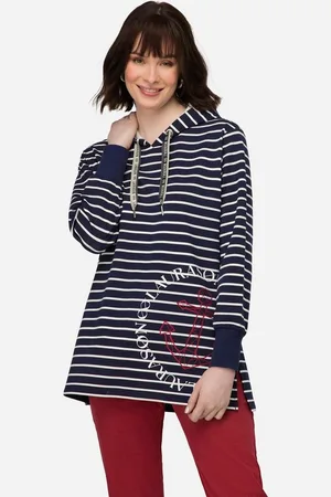Laurasøn Sweatshirt Hoodie Ringel Sweater Anker Print Langarm - Verkäufer: Popken Fashion Group