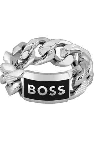 HUGO BOSS Fingerring KASSY EMBLEM, 1580681M,L, mit Emaille