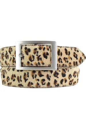 BELTINGER Ledergürtel Herren-Gürtel mit echtem Fell und Doppel-Schließe 4 cm - Fell-Gürtel f (1-St) - Verkäufer: Brazil Lederwaren