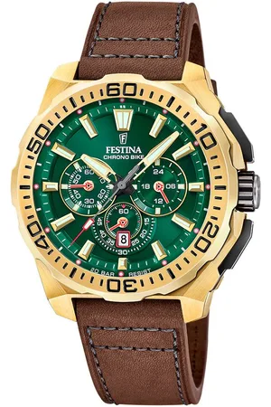 Festina Chronograph Chrono Bike 2025 F20728/2, Quarzuhr, Armbanduhr, Herrenuhr, Lederarmband, analog, Tag