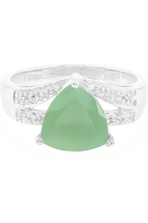 Cavill Silberring Brasilianischer grüner Chalcedon 925 Silber Ring, 1,66 ct (1-tlg) - Verkäufer: Juwelo Deutschland GmbH