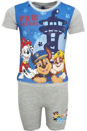 Paw Patrol Print-Shirt Kinder Chase Jungen Sommerset Shirt Shorts 100% Baumwolle, Gr. 92 bis 116 - Verkäufer: WS-Trend