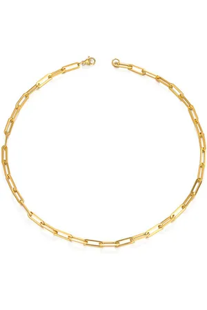 Karma Edelstahlkette Halskette Damen Edelstahl Gold 50 cm Kette Gliederkette (Edelstahlhalskette Kette Metall), für Frauen modern verstellbar Damenhalskette Edelstahlkette - Verkäufer: Sanixa