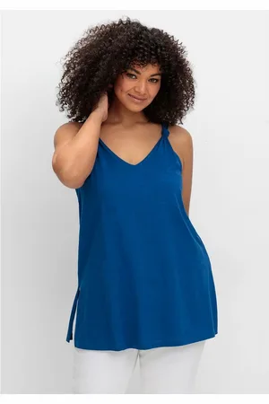Sheego Longtop Große Größen mit Knotendetail am Träger
