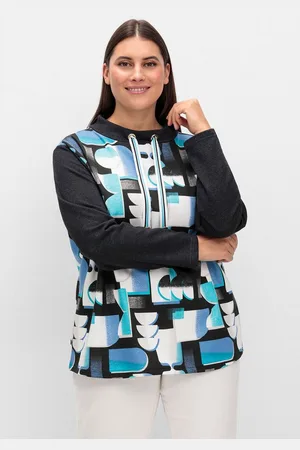 Sheego Sweatshirt Große Größen mit Stehkragen und Grafikprint