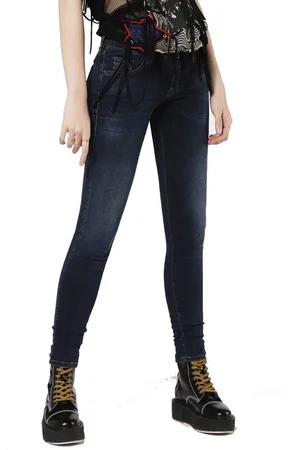 Diesel Straight-Jeans Slandy-Low 084UT Damen Jeans Slim Straight - Verkäufer: fashion4smile