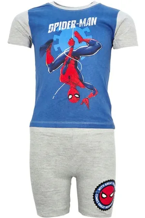 Marvel Print-Shirt Spiderman Kinder Jungen Sommerset Shirt Shorts 100% Baumwolle, Gr. 98 bis 128 - Verkäufer: WS-Trend