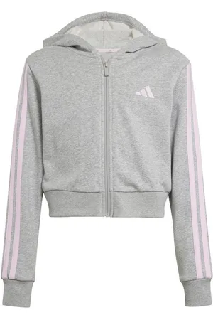 adidas Sweatshirt JG 3S FT FZ CRO MGREYH/CLPINK - Verkäufer: Sport Rossow GmbH