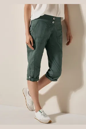 CECIL Caprihose Style New York mit Knopfdetails am Bund