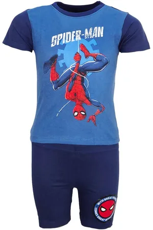 Marvel Print-Shirt Spiderman Kinder Jungen Sommerset Shirt Shorts 100% Baumwolle, Gr. 98 bis 128 - Verkäufer: WS-Trend