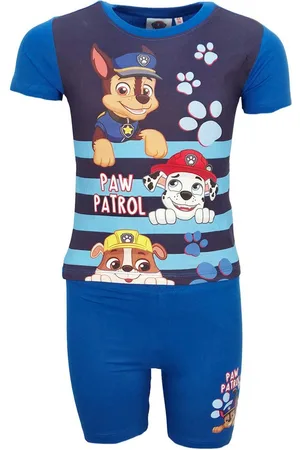 Paw Patrol Print-Shirt Kinder Chase Jungen Sommerset Shirt Shorts 100% Baumwolle, Gr. 92 bis 116 - Verkäufer: WS-Trend